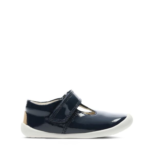 Clarks Girls Roamer Go Toddler Casual Shoes Navy | CA-3045678